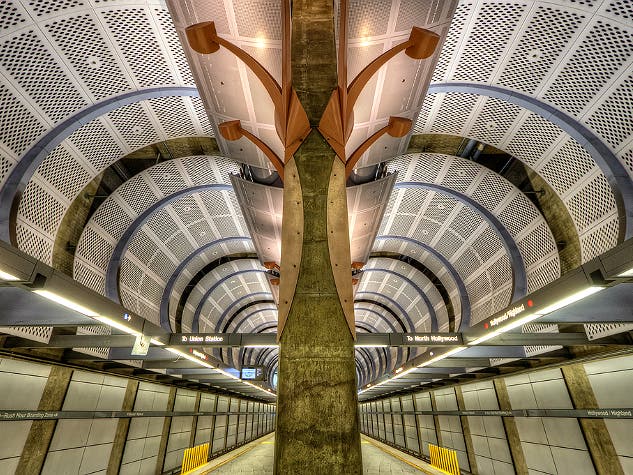 Metro Rail estación Hollywood & Higland 