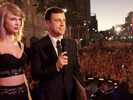 Taylor Swift & Jimmy Kimmel en Hollywood Boulevard