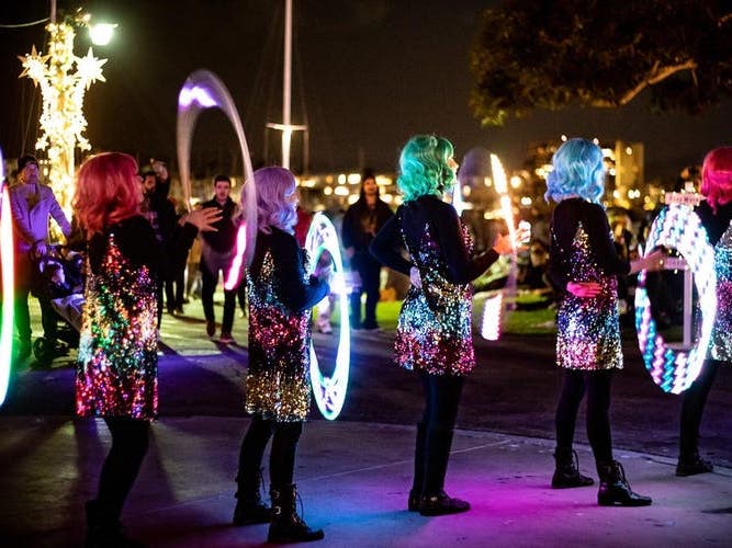 New Year's Eve Glow Party at Burton Chace Park in Marina del Rey